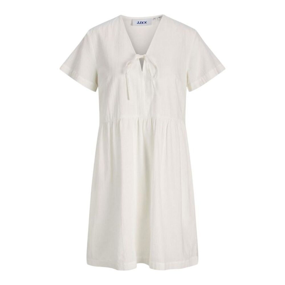 JJXX Womens/Ladies V Neck Short-Sleeved Mini Dress / Blanc De Blanc
